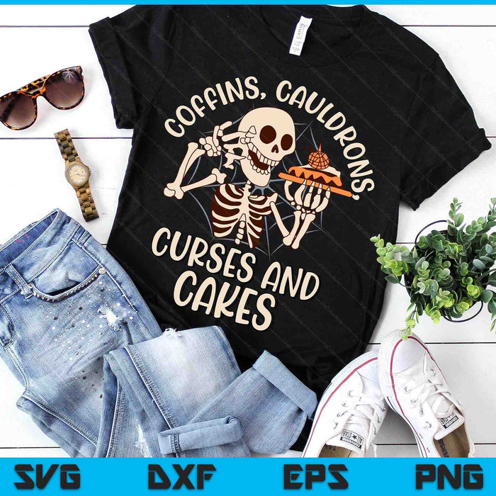 Coffins Cauldrons Curses and Cakes! Scary Halloween Baker SVG PNG Digital Printable Files Coffins Cauldrons Curses and Cakes! Scary Halloween Baker SVG PNG Digital Printable Files