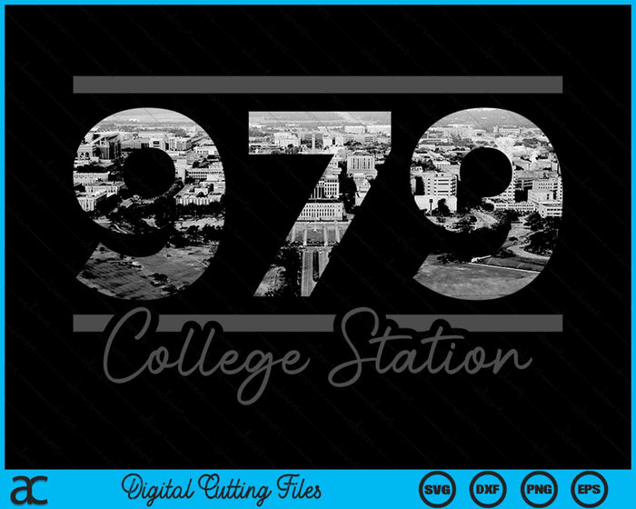 College Station 979 Area Code Skyline Texas Vintage SVG PNG Digital Cutting Files College Station 979 Area Code Skyline Texas Vintage SVG PNG Digital Cutting Files