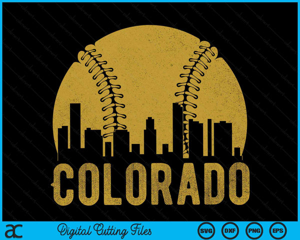 Colorado Baseball Fan SVG PNG Cutting Printable Files