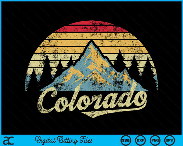 Colorado Retro Vintage Mountains Nature Hiking SVG PNG Digital Cutting Files