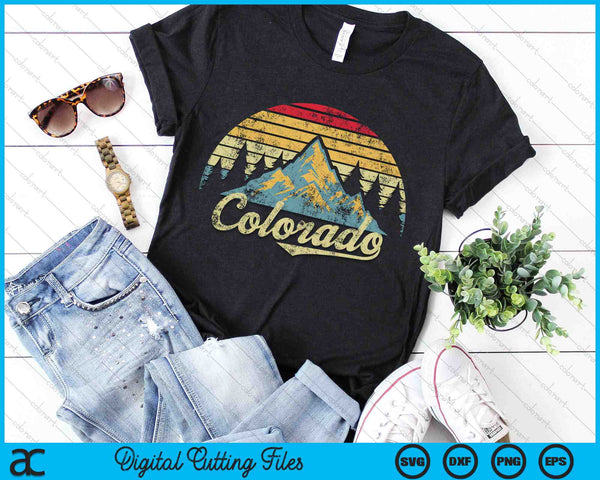 Colorado Retro Vintage Mountains Nature Hiking SVG PNG Digital Cutting Files