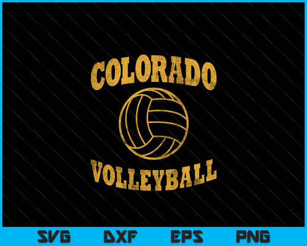 Colorado Volleyball Classic Vintage Distressed SVG PNG Digital Cutting Files