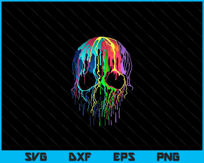 Colorful Paint Dripping Skull - Paint Drip Skeleton Head SVG PNG Digital Cutting Files Colorful Paint Dripping Skull - Paint Drip Skeleton Head SVG PNG Digital Cutting Files