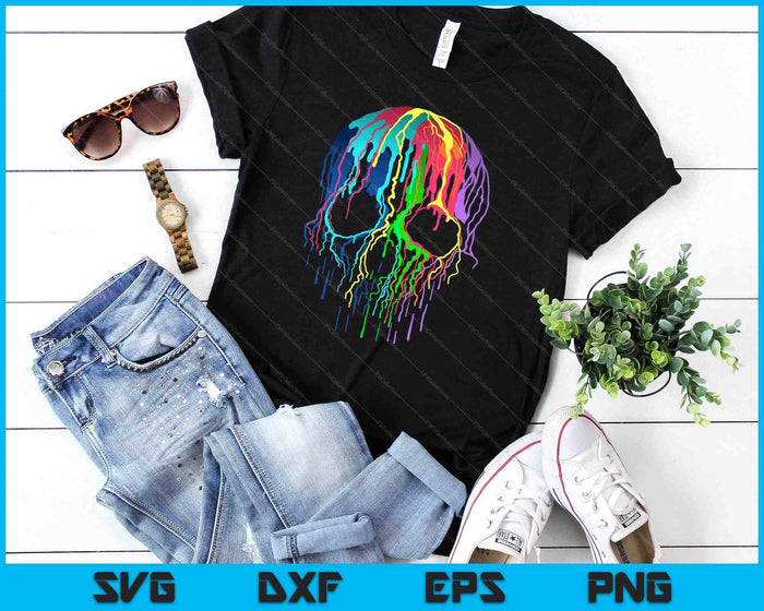 Colorful Paint Dripping Skull - Paint Drip Skeleton Head SVG PNG Digital Cutting Files Colorful Paint Dripping Skull - Paint Drip Skeleton Head SVG PNG Digital Cutting Files