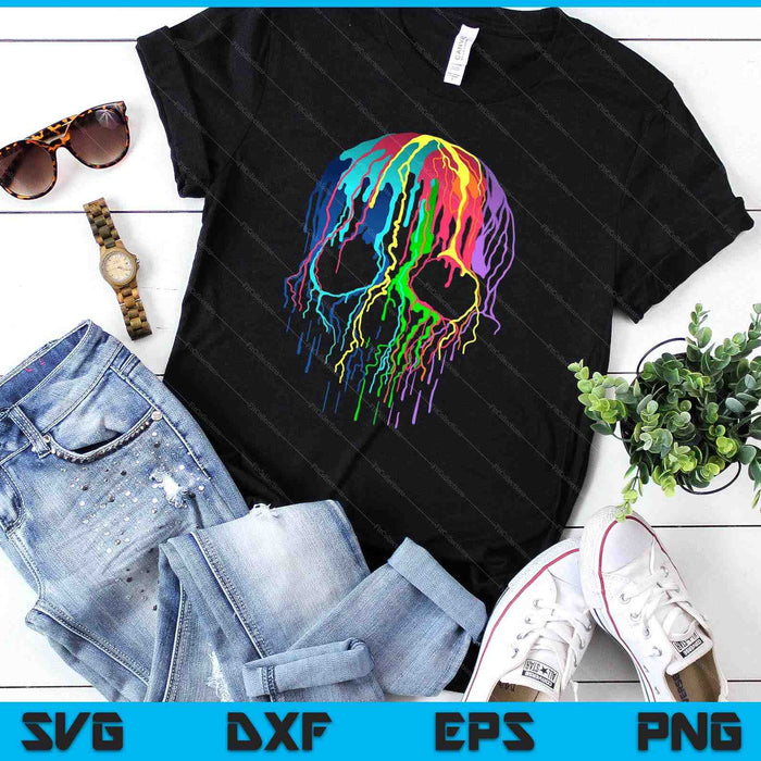 Colorful Paint Dripping Skull - Paint Drip Skeleton Head SVG PNG Digital Cutting Files Colorful Paint Dripping Skull - Paint Drip Skeleton Head SVG PNG Digital Cutting Files
