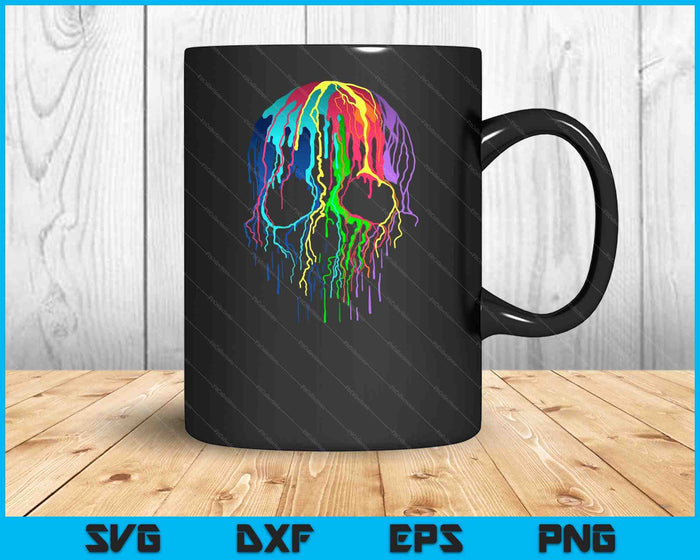 Colorful Paint Dripping Skull - Paint Drip Skeleton Head SVG PNG Digital Cutting Files Colorful Paint Dripping Skull - Paint Drip Skeleton Head SVG PNG Digital Cutting Files