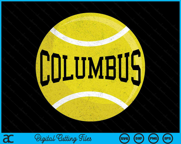 Columbus Tennis Fan SVG PNG Digital Cutting Files Columbus Tennis Fan SVG PNG Digital Cutting Files