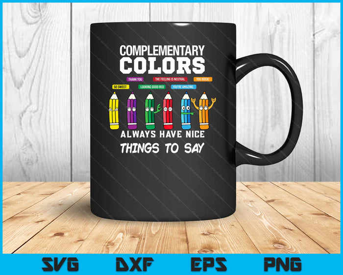 Complementary Colors Pun Artist Art Teacher SVG PNG Digital Cutting Files Complementary Colors Pun Artist Art Teacher SVG PNG Digital Cutting Files