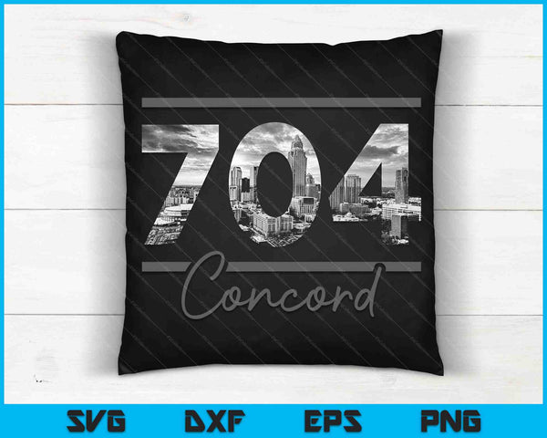 Concord 704 Code Skyline North Carolina Vintage SVG PNG Cutting Printable Files