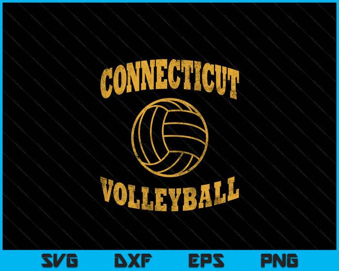 Connecticut Volleyball Classic Vintage Distressed SVG PNG Digital Cutting Files Connecticut Volleyball Classic Vintage Distressed SVG PNG Digital Cutting Files