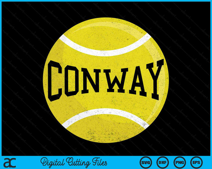 Conway Tennis Fan SVG PNG Digital Cutting Files Conway Tennis Fan SVG PNG Digital Cutting Files