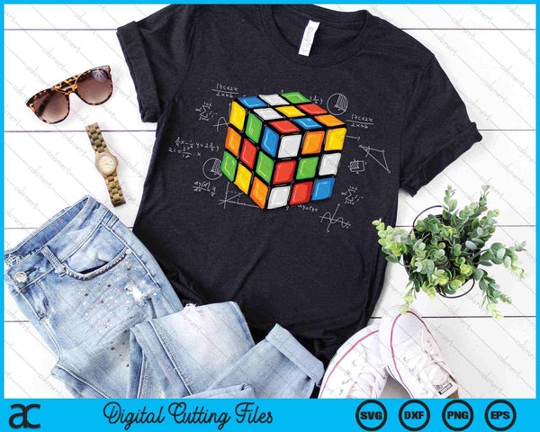 Cool Math Rubik Player Cube Math Lovers SVG PNG Cutting Printable Files