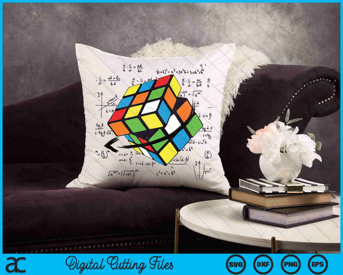 Cool Math Rubiks Cube Player Math Lovers SVG PNG Digital Cutting Files