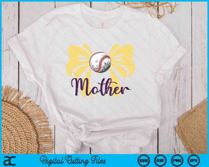 Coquette Blue Bow Baseball Mother SVG PNG Digital Printable Files Coquette Blue Bow Baseball Mother SVG PNG Digital Printable Files