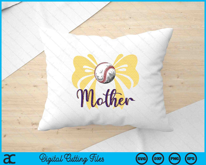 Coquette Blue Bow Baseball Mother SVG PNG Digital Printable Files Coquette Blue Bow Baseball Mother SVG PNG Digital Printable Files