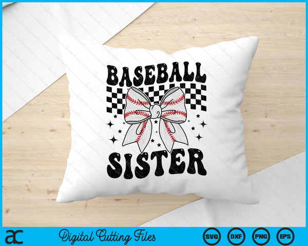 Coquette Bow Baseball Sister Game Day Thanksgiving SVG PNG Digital Printable Files