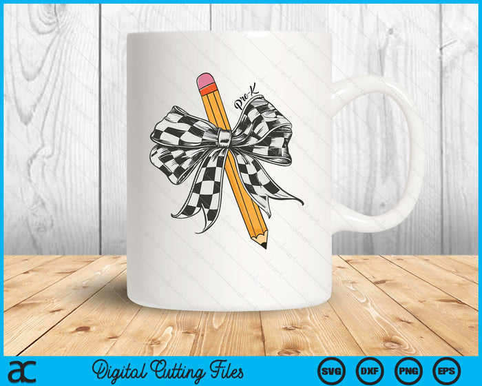 Coquette Pencil Bow Funny Pre K Teacher Kids Back To School SVG PNG Digital Printable Files Coquette Pencil Bow Funny Pre K Teacher Kids Back To School SVG PNG Digital Printable Files
