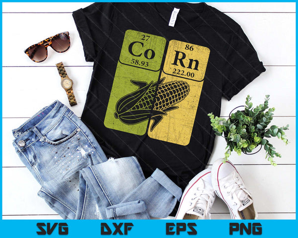 Corn Periodic Table Elements Corn Lover Retro Sweet Corn SVG PNG Digital Printable Files