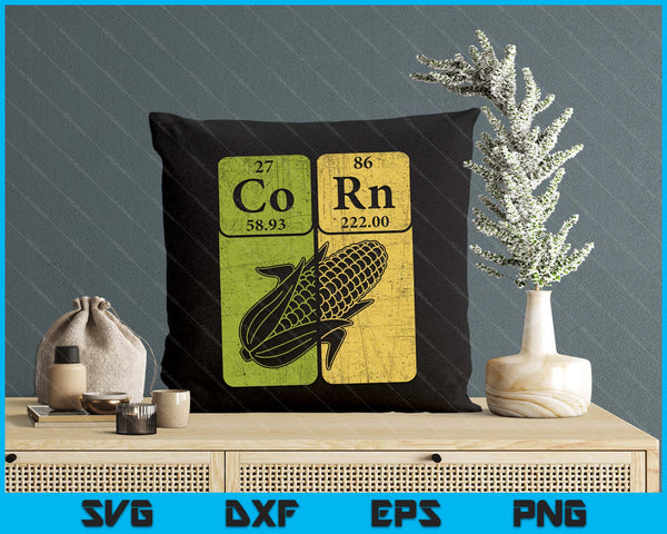 Corn Periodic Table Elements Corn Lover Retro Sweet Corn SVG PNG Digital Printable Files