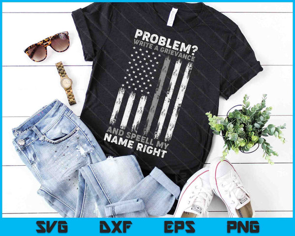 Correctional Officer Problem Spell My Name Thin Silver Line SVG PNG Digital Cutting Files