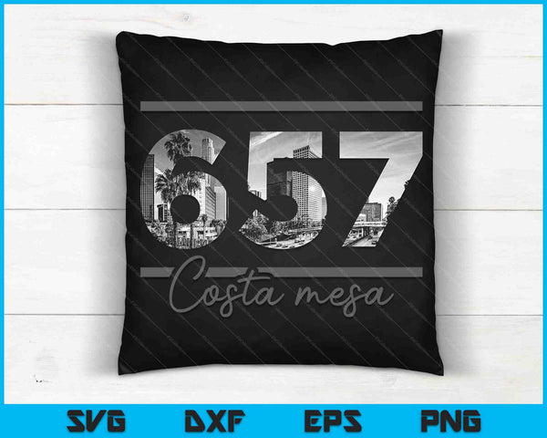 Costa Mesa 657 Code Skyline California Vintage SVG PNG Cutting Printable Files