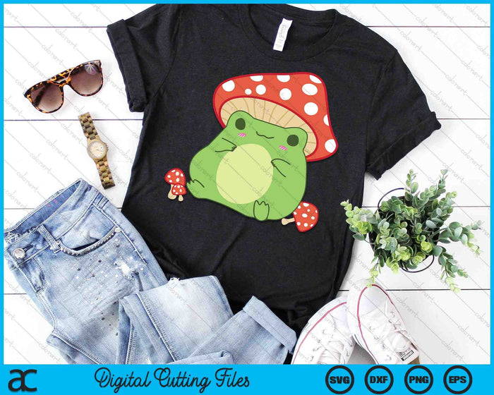Cottagecore Frog Aesthetic Cute Frog With Mushroom Hat SVG PNG Digital Cutting Files Cottagecore Frog Aesthetic Cute Frog With Mushroom Hat SVG PNG Digital Cutting Files