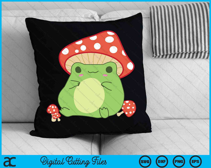 Cottagecore Frog Aesthetic Cute Frog With Mushroom Hat SVG PNG Digital Cutting Files Cottagecore Frog Aesthetic Cute Frog With Mushroom Hat SVG PNG Digital Cutting Files