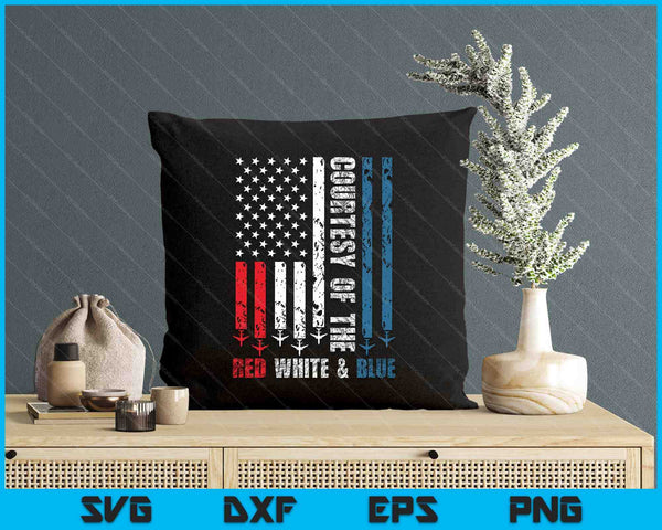 Courtesy Of The Red White And Blue Vintage America Us Flag SVG PNG Digital Printable Files