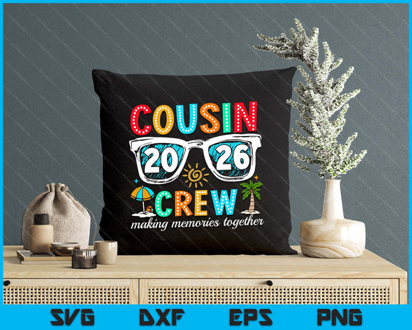 Cousin Crew 2026 Summer Vacation Beach Family Trip Matching SVG PNG Digital Printable Files