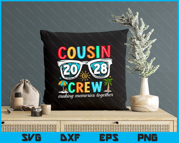 Cousin Crew 2028 Summer Vacation Beach Family Trip Matching SVG PNG Digital Printable Files
