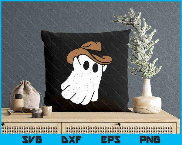 Cowboy Ghost Halloween Costume Funny Spooky Boo Spirit SVG PNG Digital Printable Files