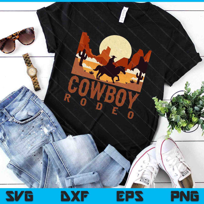 Cowboy Rodeo Western Texan Gift Horseback Riding Cowboy SVG PNG Digital Cutting Files