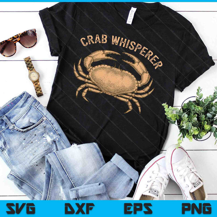 Crab Whisperer Vintage Crabbing SVG PNG Digital Cutting Files