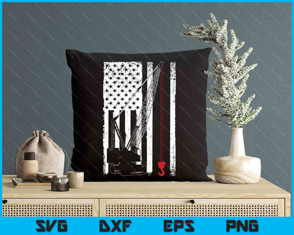 Crane Operator Design For Men Us Heavy Equipment Crane Lover SVG PNG Digital Printable Files