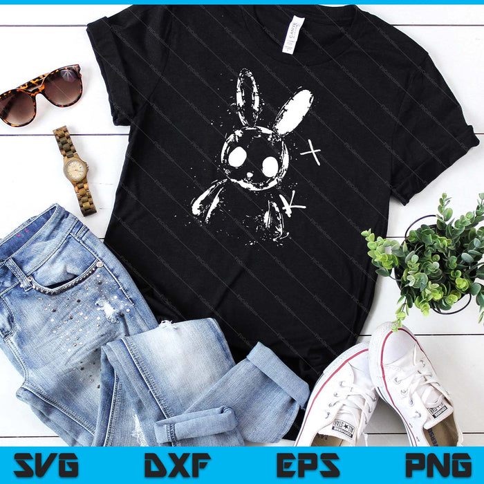Creepy Cute Bunny Rabbit Alt Goth Grunge Horror Aesthetic SVG PNG Digital Cutting Files Creepy Cute Bunny Rabbit Alt Goth Grunge Horror Aesthetic SVG PNG Digital Cutting Files