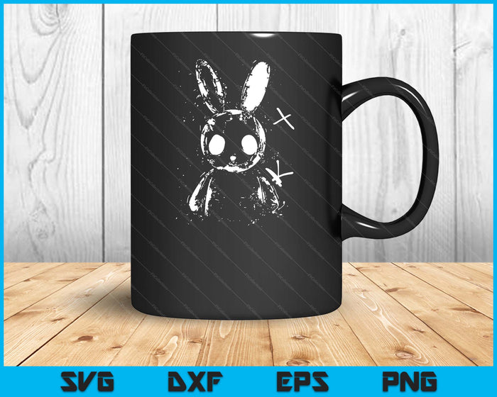 Creepy Cute Bunny Rabbit Alt Goth Grunge Horror Aesthetic SVG PNG Digital Cutting Files Creepy Cute Bunny Rabbit Alt Goth Grunge Horror Aesthetic SVG PNG Digital Cutting Files