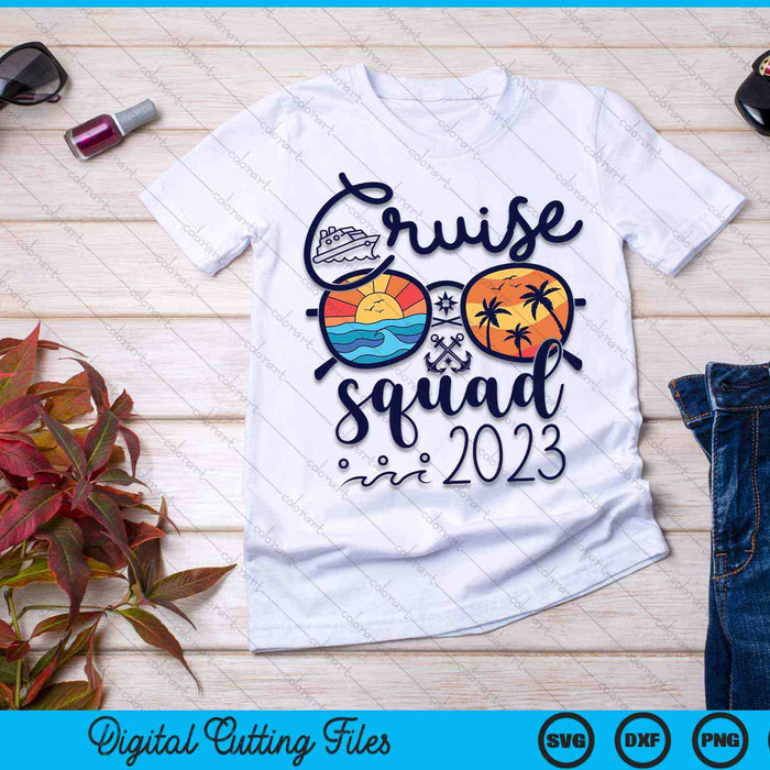 Cruise Squad 2023 Vacation Group Squad Family Matching SVG PNG Digital Cutting Files