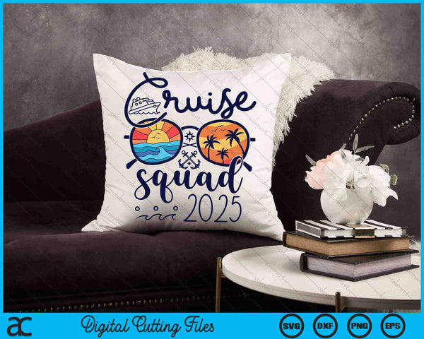 Cruise Squad 2025 Vacation Group Squad Family Matching SVG PNG Digital Cutting Files