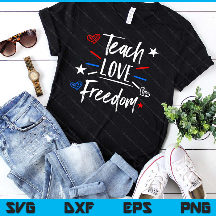 Cute 4th Of July Or Memorial Day Teacher Red White And Blue SVG PNG Digital Cutting Files Cute 4th Of July Or Memorial Day Teacher Red White And Blue SVG PNG Digital Cutting Files