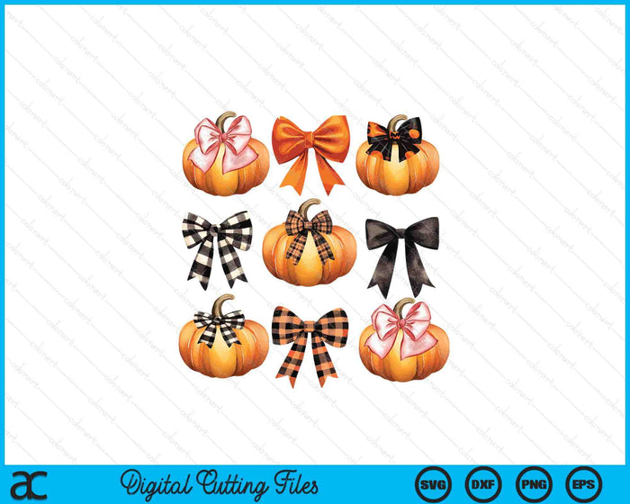 Cute Coquette Bows Pumpkin Season Halloween Autumn Fall SVG PNG Digital Printable Files Cute Coquette Bows Pumpkin Season Halloween Autumn Fall SVG PNG Digital Printable Files