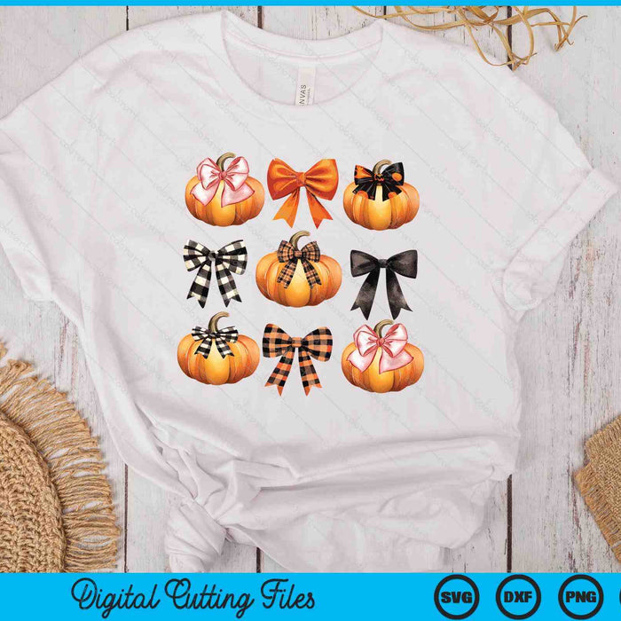 Cute Coquette Bows Pumpkin Season Halloween Autumn Fall SVG PNG Digital Printable Files Cute Coquette Bows Pumpkin Season Halloween Autumn Fall SVG PNG Digital Printable Files