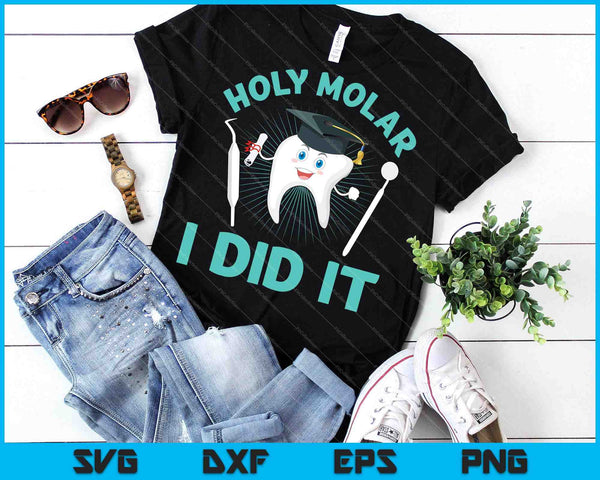 Schattig mondhygiënist Graduate Gift tandarts afstuderen SVG PNG snijden afdrukbare bestanden