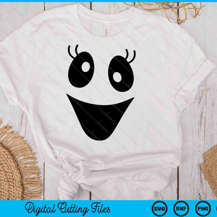 Cute Female Ghost Face Outfit for Halloween Costumes SVG PNG Digital Cutting Files Cute Female Ghost Face Outfit for Halloween Costumes SVG PNG Digital Cutting Files