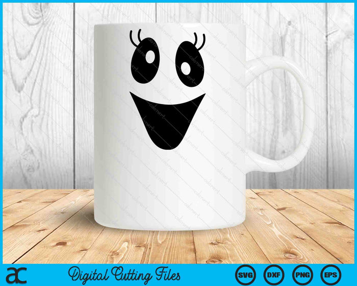 Cute Female Ghost Face Outfit for Halloween Costumes SVG PNG Digital Cutting Files Cute Female Ghost Face Outfit for Halloween Costumes SVG PNG Digital Cutting Files