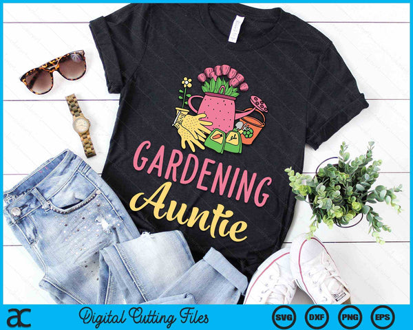 Cute Gardening Auntie Vegetable Garden Gardener SVG PNG Digital Cutting Files