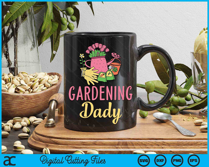 Cute Gardening Dady Vegetable Garden Gardener SVG PNG Digital Cutting Files