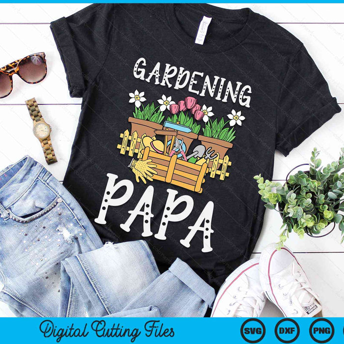 Cute Gardening Papa Vegetable Garden Gardener  SVG PNG Digital Printable Files