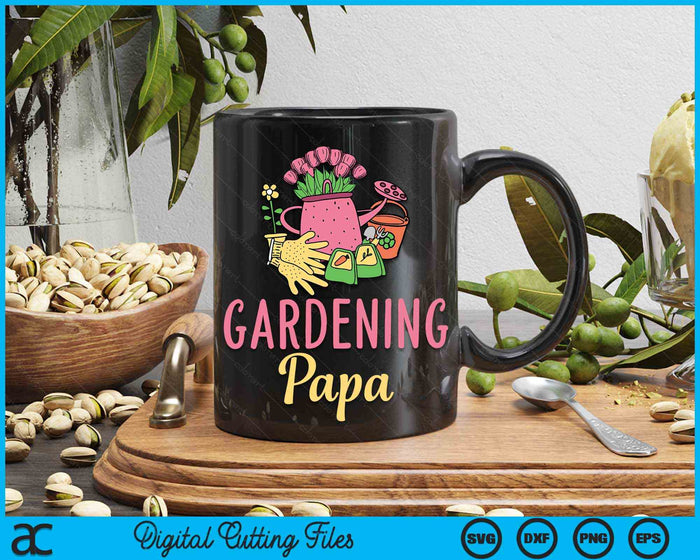 Cute Gardening Papa Vegetable Garden Gardener SVG PNG Digital Cutting Files