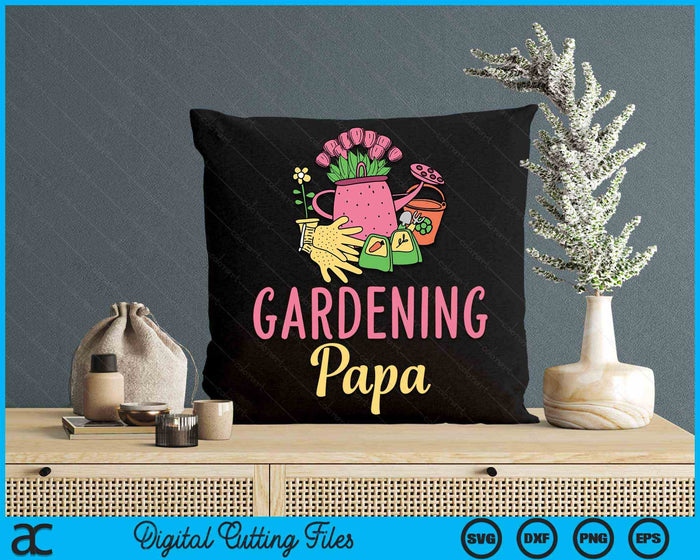 Cute Gardening Papa Vegetable Garden Gardener SVG PNG Digital Cutting Files