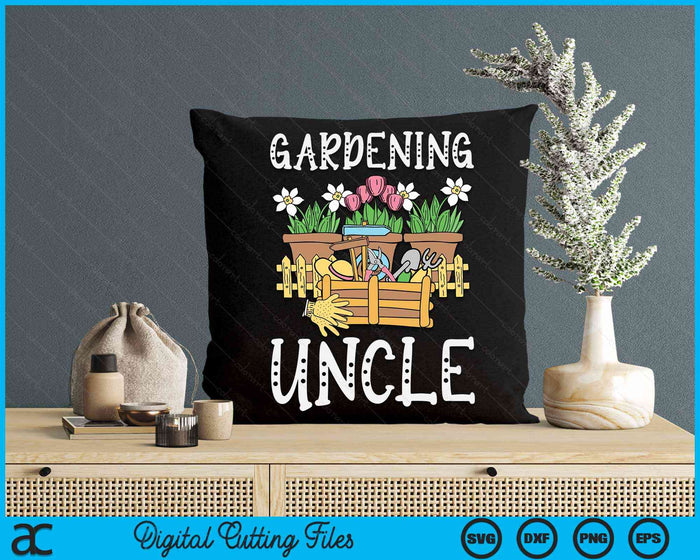 Cute Gardening Uncle Vegetable Garden Gardener SVG PNG Digital Printable Files